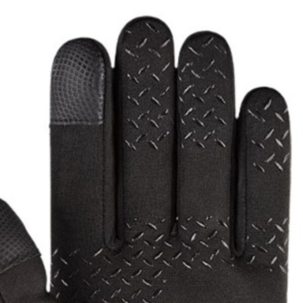Winter Men Gloves Touch Screen Windproof Waterproof Brushed Gloves For Outdoor Sports Activities Skiing Black L - Image 6