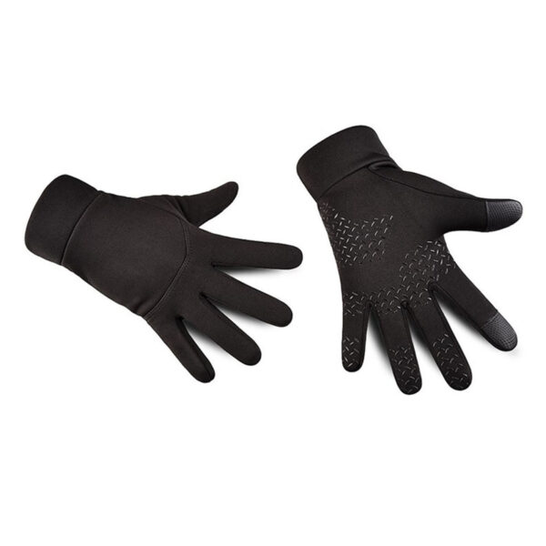Winter Men Gloves Touch Screen Windproof Waterproof Brushed Gloves For Outdoor Sports Activities Skiing Black L - Image 7