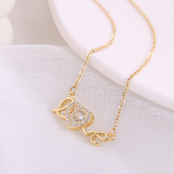 Valentines Day Gift New Titanium Steel Necklace Fashion New Love Smart Necklace Female Clavicle Chain Fashion Jewelry Woman - Image 6