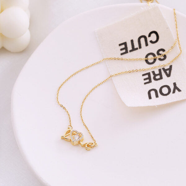 Valentines Day Gift New Titanium Steel Necklace Fashion New Love Smart Necklace Female Clavicle Chain Fashion Jewelry Woman - Image 4
