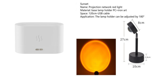 Aroma Diffuser With Flame Light Mist Humidifier Aromatherapy Diffuser With Waterless Auto-Off Protection For Spa Home Yoga Office - Image 5