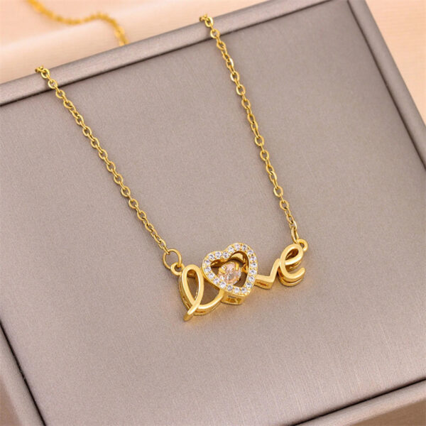 Valentines Day Gift New Titanium Steel Necklace Fashion New Love Smart Necklace Female Clavicle Chain Fashion Jewelry Woman - Image 7